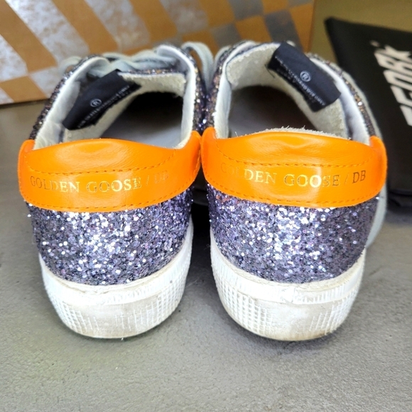 [EUC] Golden Goose Grey Glitter May Sneakers SIZE 37 in box AUTHENTIC - Picture 7 of 11